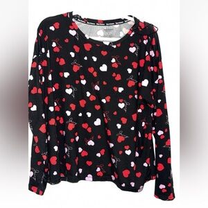 Juicy couture Heart Print Long Sleeve Top medium